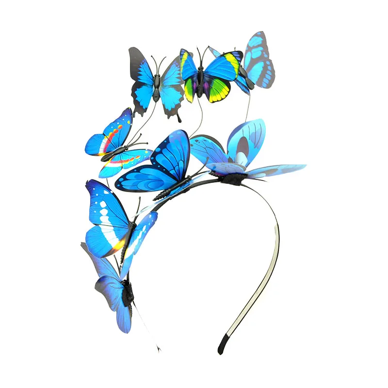 Colorful PVC Butterfly Hairbands For Women Fashion Cosplay Custome Fancy Show Party Girls Forest Butterfly Headband Headpiece