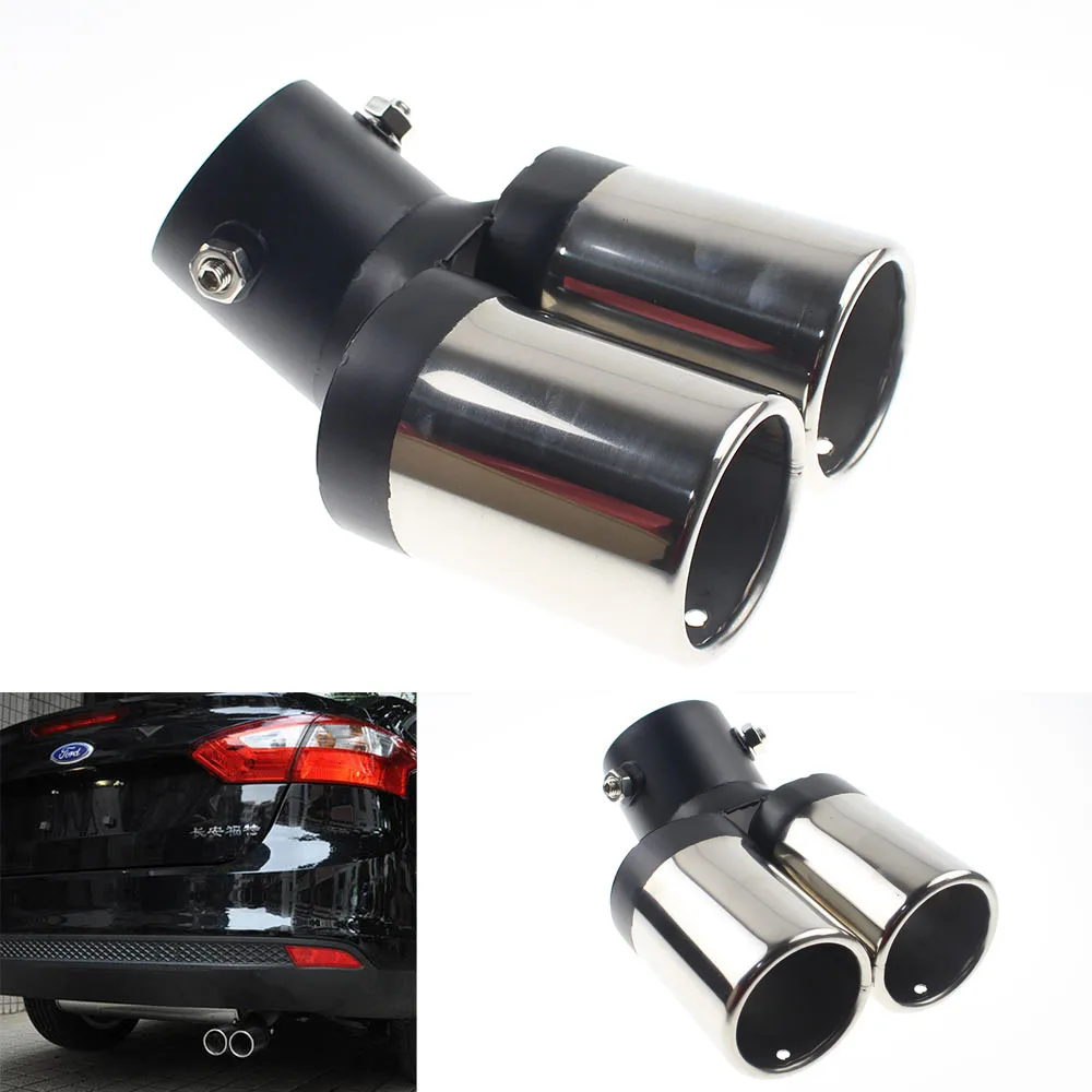 Auto Dual Exhaust Pipe Car Rear 304 Stainless Steel Tail Throat Tip For Ford Focus 2011-2016 | Автомобили и мотоциклы