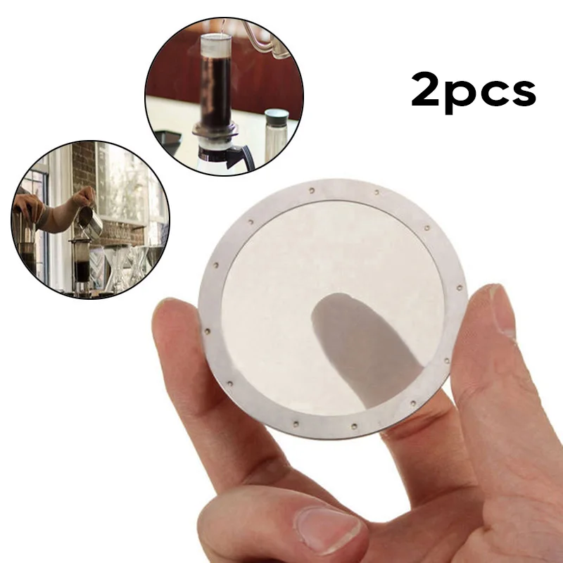 

Ultra Fine Metal Coffee Filter Stainless Steel Mesh Disc For Aeropress Coffee 2x