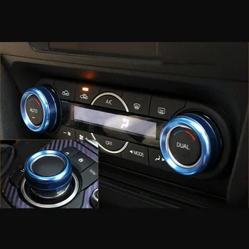 

Decor AC Button Trim Cover For 3 6 cx-5 cx-9 Accessories 3pcs Auto Air Condition