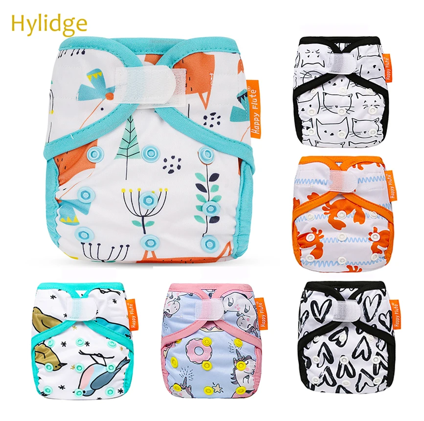 Hylidge регулируемые оснастки многоразовые подгузники Happy Fute для новорожденных
