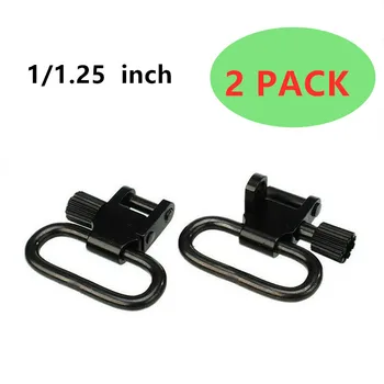 

2Pcs Lot QD 1 /1.25 Sling Swivel Mount Adapter Metal Quick Detachable Gun Strap Sling Mount Ring Rifle Hunting Gun Accessories