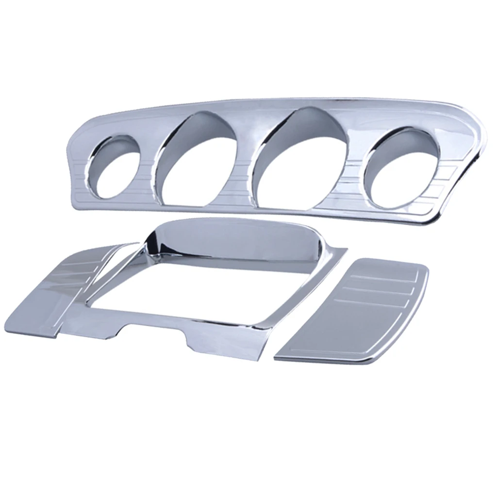 Tri Line Gauge Stereo Accent Trim Cover for Harley Electra Street Tri Glide 14-18