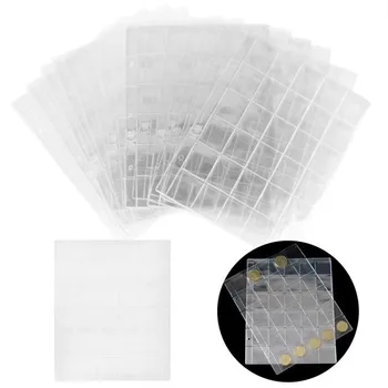 

10PCS 30 Coins Loose Sheet Collection Holders Storage Box Money Penny Pocket Album Folder Drop Shipping Drawer Organizer 2019