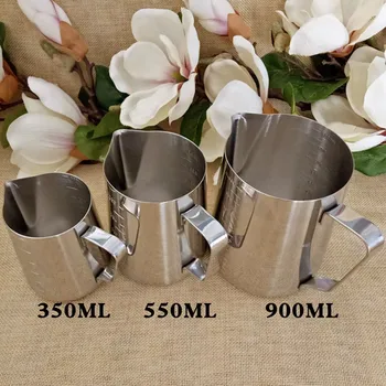 

350/550/900ML Romantic Aroma Candle Making Tool Stainless Steel With Measuring Scale Mixing Spoon Wax Cup DIY Accessories