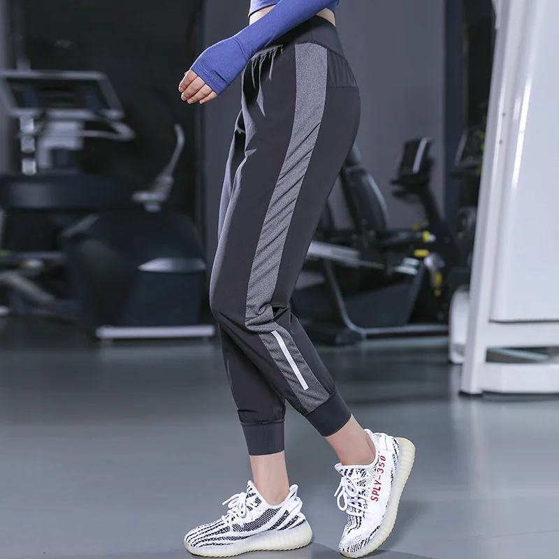 

2019 Spring And Summer New Style Athletic Pants Women's Loose-Fit Casual Beam Leg Harem Pants Slimming Side Edge Joint Yoga Pant