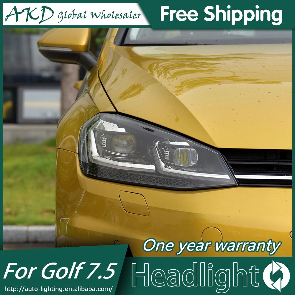 AKD автостайлинг фара для VW GOLF 7 5 2018 2020 MK7.5 модернизация фар Golf фары светодиодный