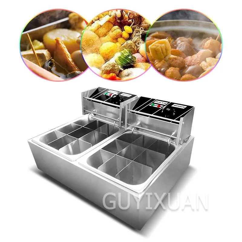 US $118.26 Commercial Multifunctional Oden Cooking Machine Noodle cooker Double Oven Nine Grid Oden Cooking Machine Spicy hot stove
