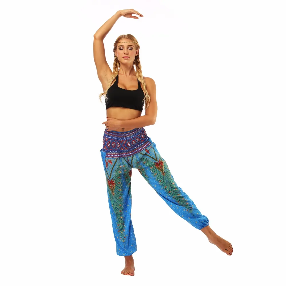 TL002- blue loose yoga pant legging (4)