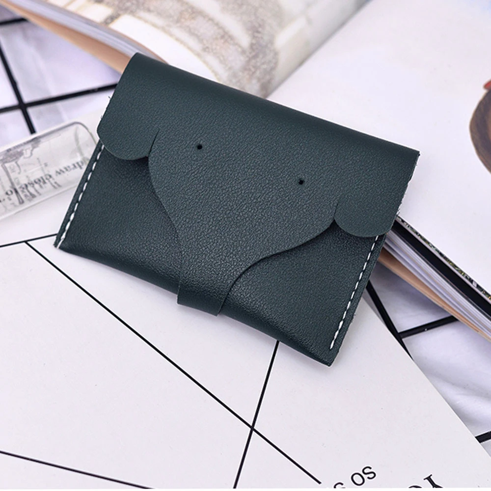 PU Mini Cute Carton Animal Head Elephant Hasp Coin Purse Wallet Bag Handbag Money Card Holder For Girl Gift 816