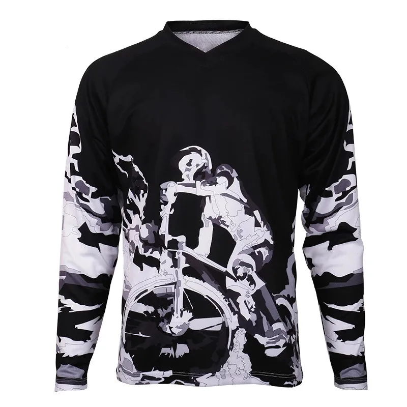 thumbnail image 1 of Camiseta de descenso de secado rápido de manga larga, diseño personalizado, sublimación, ropa de ciclismo de montaña, motocross, descenso para hombre, 1 of 4