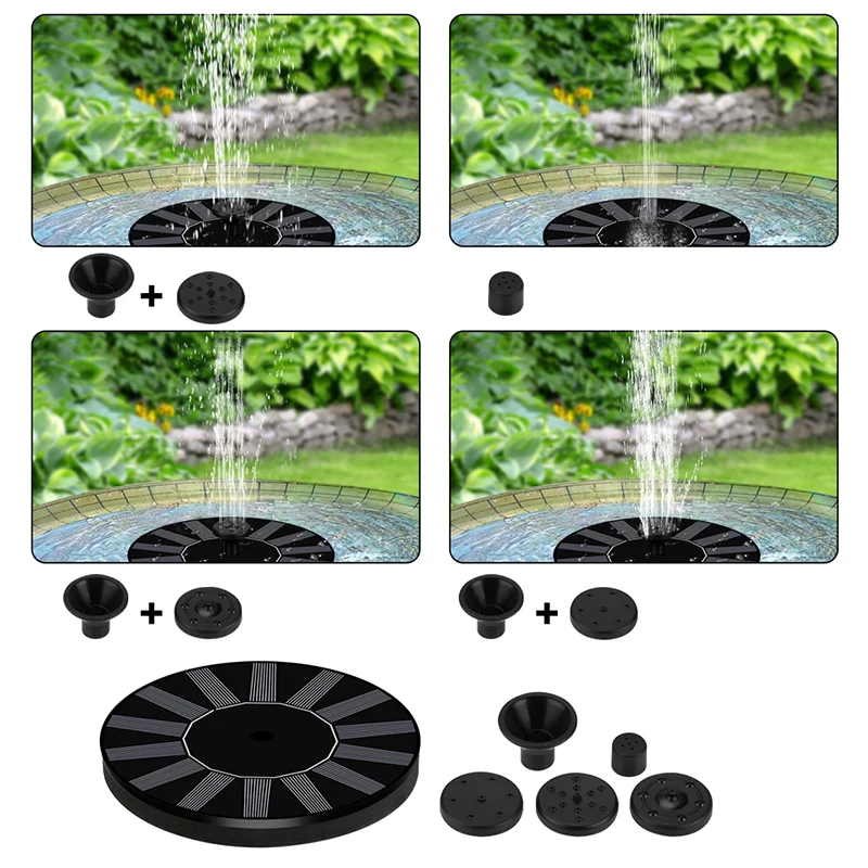 

Mini Solar Power Fountain Garden Pool Pond Floating Water Fountain Outdoor Solar Panel Garden Decor Solar Birdbath Fountain