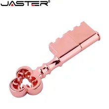 Металлический USB флеш-накопитель JASTER из розового золота, USB флешка, настоящая Золотая флешка, 4 ГБ, 8 ГБ, 16 ГБ, 32 ГБ, 64 ГБ, флешка, карта памяти