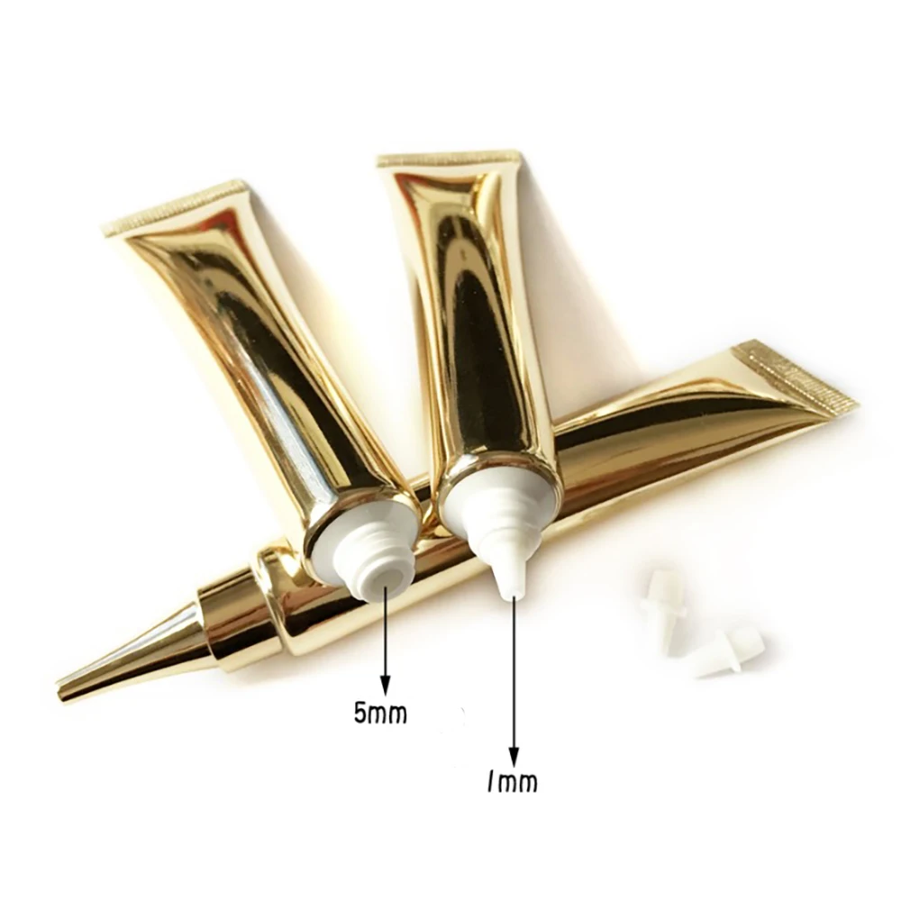 Free Shipping Gold 20ml Plastic Lip Gloss Tube Empty 20g Cosmetic Eye Cream Squeeze Soft Bottle Shiny Lipgloss Containers 30pcs