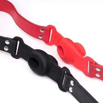 Erotic Toys Open Mouth Gag BDSM Bondage Silicone Mouth Gag Extender Ball Oral Fetish Slave Restraints Adult Lingerie For Couples 2