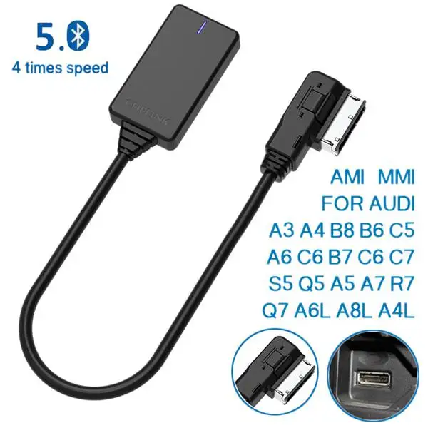 

AMI MMI MDI Wireless Aux Bluetooth Adapter Cable Audio Music Auto Bluetooth for Audi A3 A4 B8 B6 Q5 A5 A7 R7 S5 Q7 A6L A8L A4L