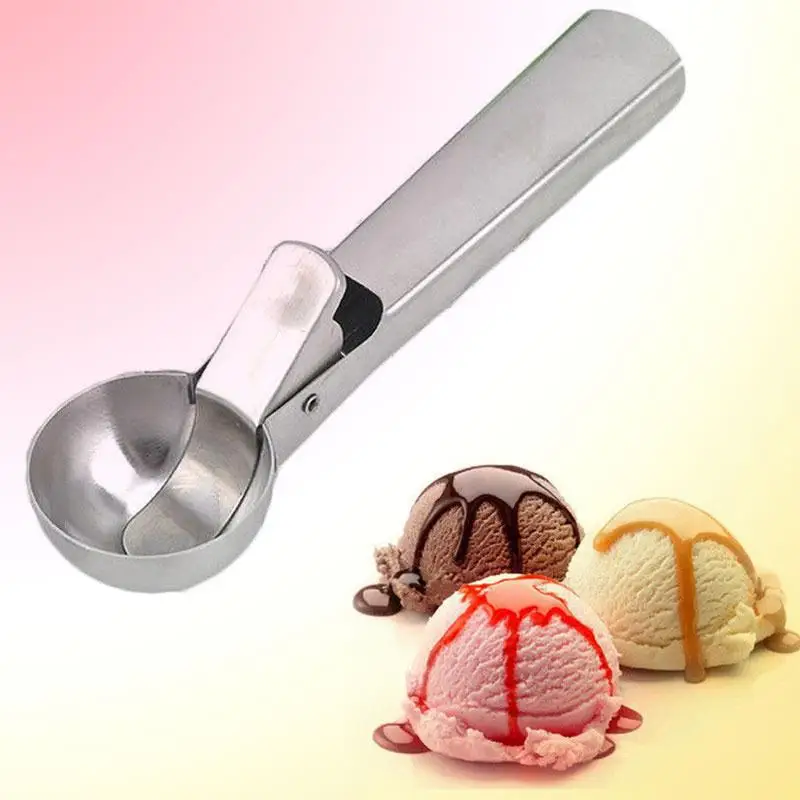 Stainless Steel Ice Cream Scoop For Mash Fruit Food Spoon Kitchen Diameter 5CM