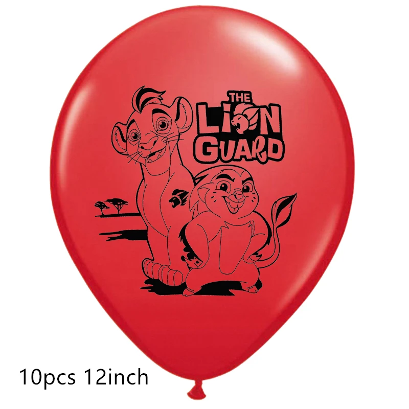 10pcs balloon Джунгли Король Лев одноразовые столовые приборы животные Король Лев тарелки салфетки для стаканчиков баннер игрушки Король Лев День рождения украшения - Цвет: 10pcs balloon