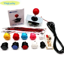 Комплект Аркады своими руками, аркадный джойстик DIY Kit, USB кодировщик для ПК, Sanwa Джойстик+ кнопка Sanwa для Аркады MAME& Raspberry Pi 3B