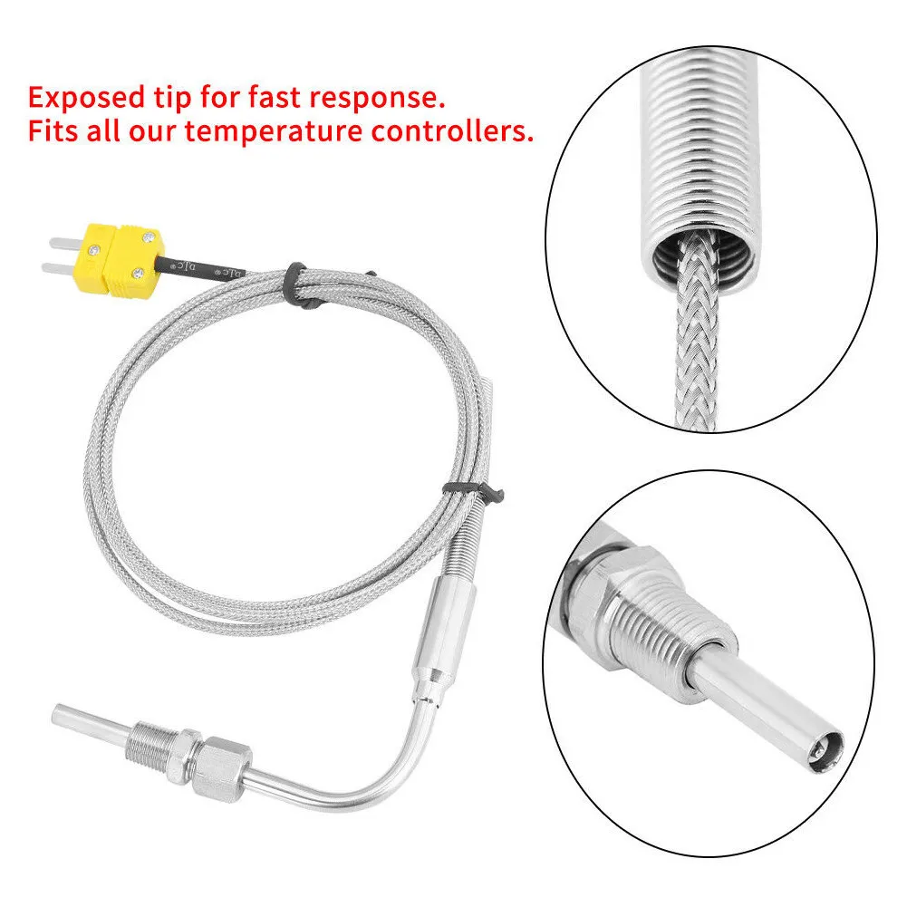 EGT Thermoelement Temperatursensor K-Typ mit 1/8" NPT Kompressionsanschlüssen Gas Temp Sensor Sondenanschluss – Detail 3