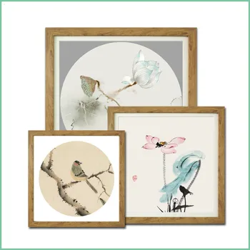 

Nordic Living Room Frames Pictures Wall Simple Poster Bed Photo Frame Wood Painting Art Square Cadre Photo Decoration AE50KK
