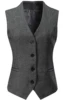 Women's Formal 4 Button V-Neck Business Dress Suit Vest Waistcoat Жилет женский 2
