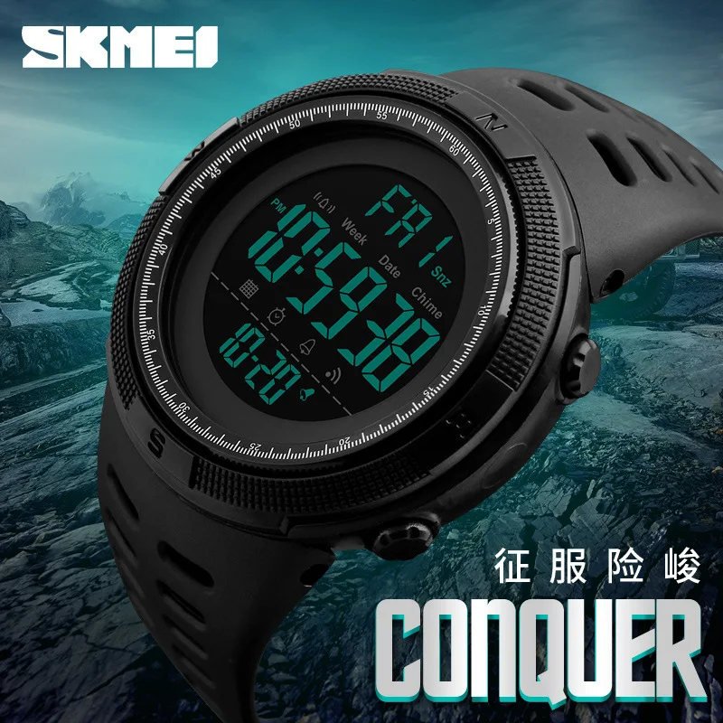 Skmei, Роскошные, мужские, аналоговые, цифровые, военные, спортивные, светодиодный, водонепроницаемые, наручные часы, электронные часы, модный подарок, мужские часы, для спорта на открытом воздухе