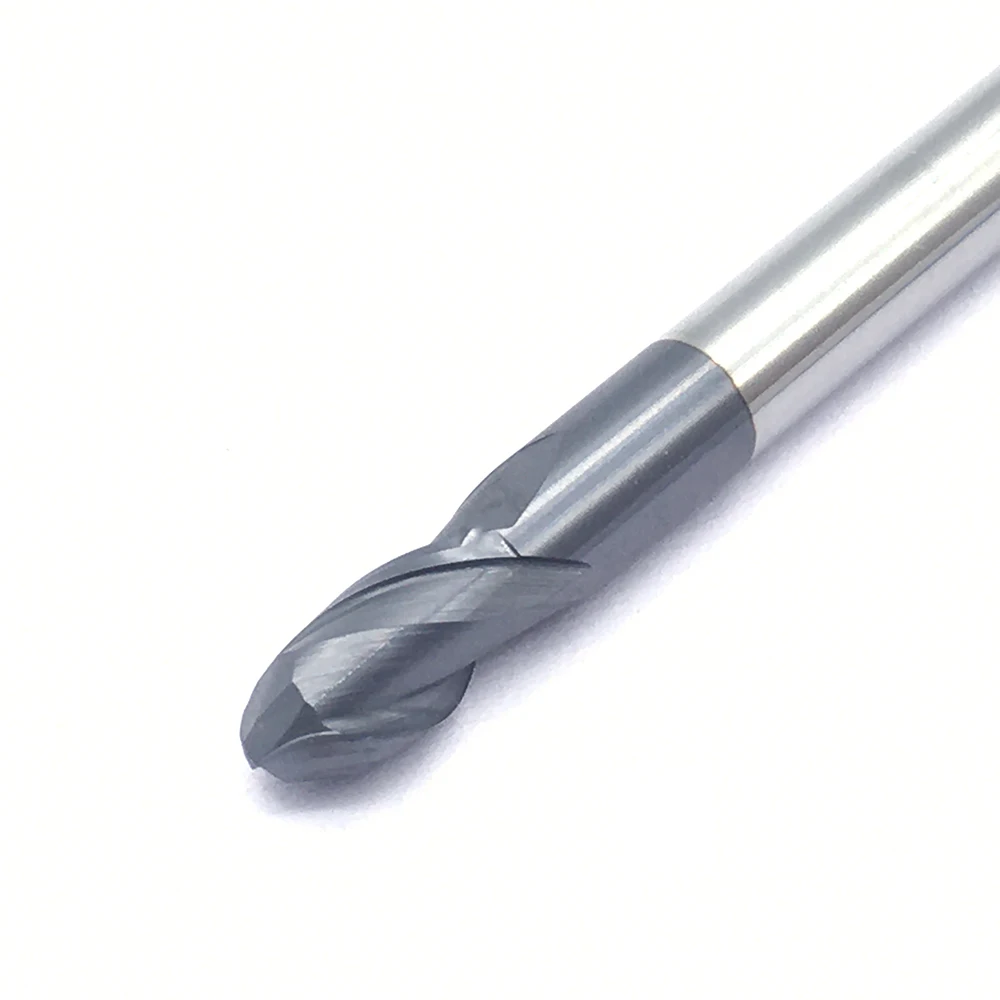 1PC R2.0XD4X50L 2 flute CNC Milling Cutter HRC50 Tungsten Steel Ball Nose End Mill Solid Carbide Ball Nose Cutting Tools