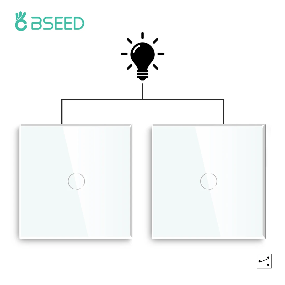 Светильник ключатель света BSEED 2 шт. в упаковке сенсорные настенные выключатели 1