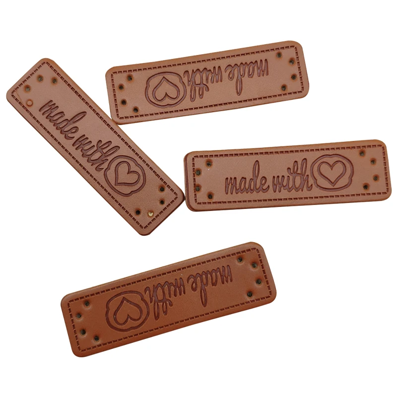 48 шт. ручной работы с любовью этикетки для одежды швейных Сделано принтом в виде