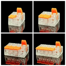 Miniconectores rápidos de cable, Conector de cableado compacto Universal, bloque de terminales de Conductor push-in, 30/50 Uds., reemplazo de serie 221