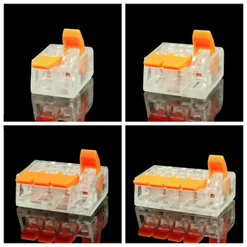 

30/50PCS Replace 221 Series Mini Fast Wire Connectors,Universal Compact Wiring Connector,push-in Conductor Terminal Block