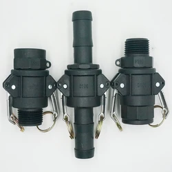DN15 to DN50  Plastic Camlock Couplings 3Pcs/5pcs 1/2