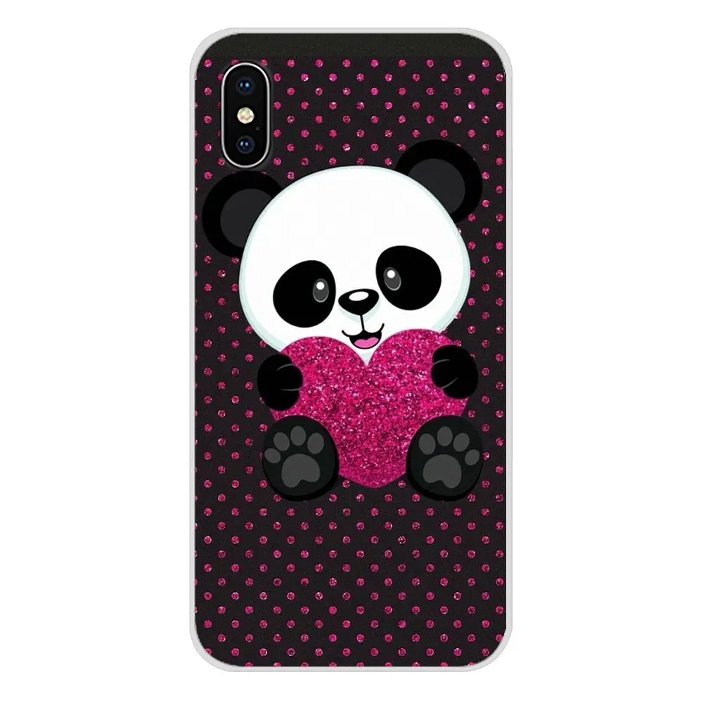 Милое животное панда из мультфильма черный белый для huawei G7 G8 P7 P8 P9 P10 P20 P30 Lite Mini Pro P Smart Plus чехол - Цвет: images 7