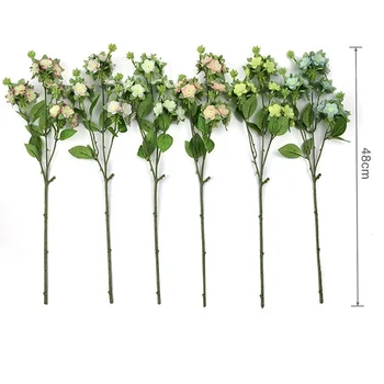 

50 CM 5pcs/lot Home Wedding party Artificial Cherry Spring Plum Peach Blossom Branch Silk Flower Tree Party Decor + gift