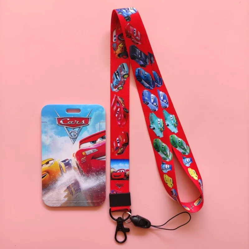 Card Holder Bank Card Holder Business Badge Card Case Frame Employee Case Cover Student Lanyard ID Holder For Disney Cars