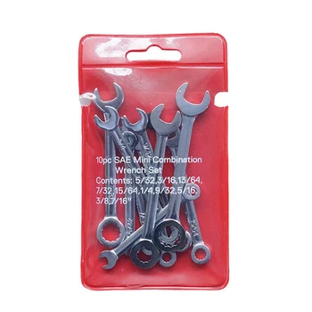 

10pcs Practical Hand Tools Key Ring Spanner Portable Size Polished Surface Easy Apply Mini Wrench Set Explosion Proof Repair