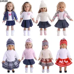 Одежда куклы, платье наряды пижамы для 18 дюймов американская кукла 3 шт. ковбойский костюм наше поколение аксессуары n1238
