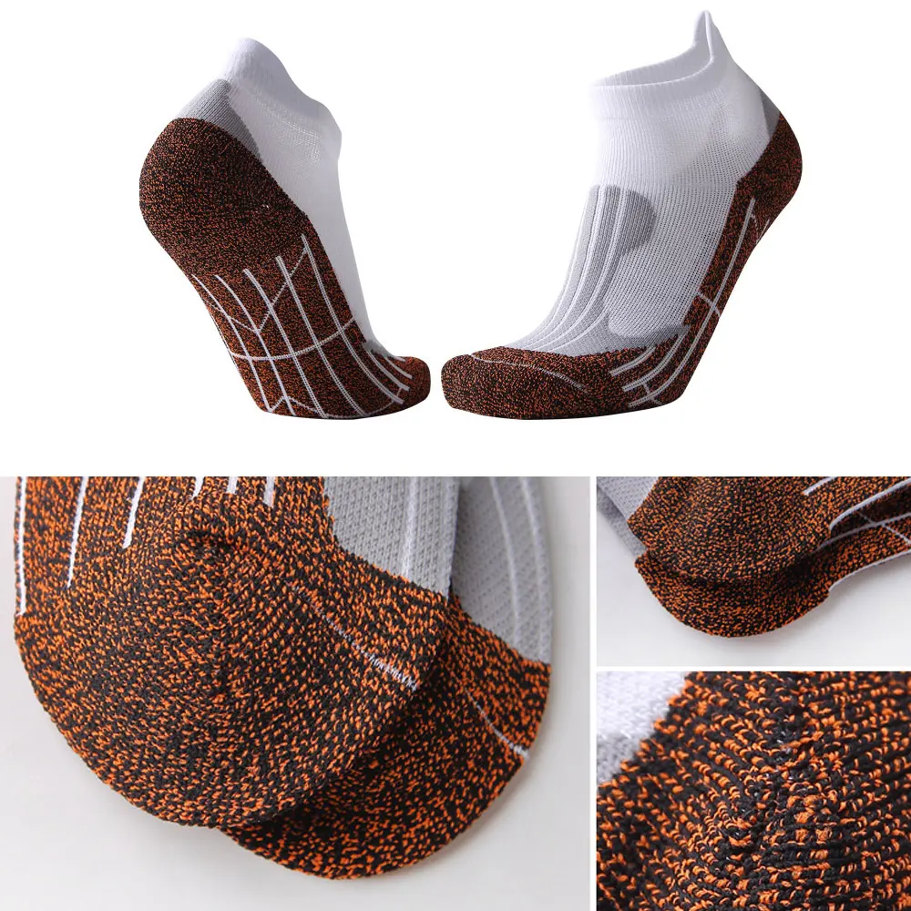 L.Mirror 1Pair Men Cotton Low Cut High Performance Moisture Wicking Running Ankle Non-Slide Socks