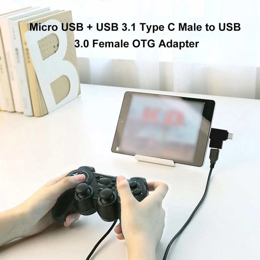 2 In 1 OTG Adapter USB 3.1 Type-C+ Micro USB Male to USB 3.0 Female Converter USB 3.1 5Gbps data transmitting for Phone USB