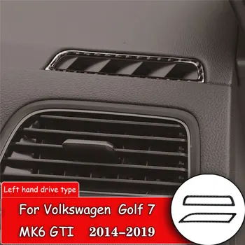 

Carbon Fiber Car Interior side air outlet frame 3D sticker Protection Trim For Volkswagen VW Golf 7 GTI-MK7 2014-2019