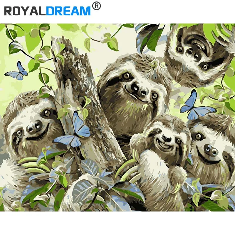 shulaiyijia ROYALDREAM Рождество ЕВА сцена DIY Краска ing по комплекты номеров картина по номерам современные стены искусство картина подарок - Цвет: shulaiyijia