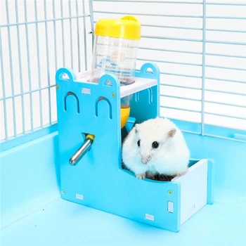 

2in1Plastic Hamster Drinker Water Bottle Dispenser Feeder Hanging Pet Dog Guinea Pig Squirrel Rabbit Drinking Head Pipe Fountain