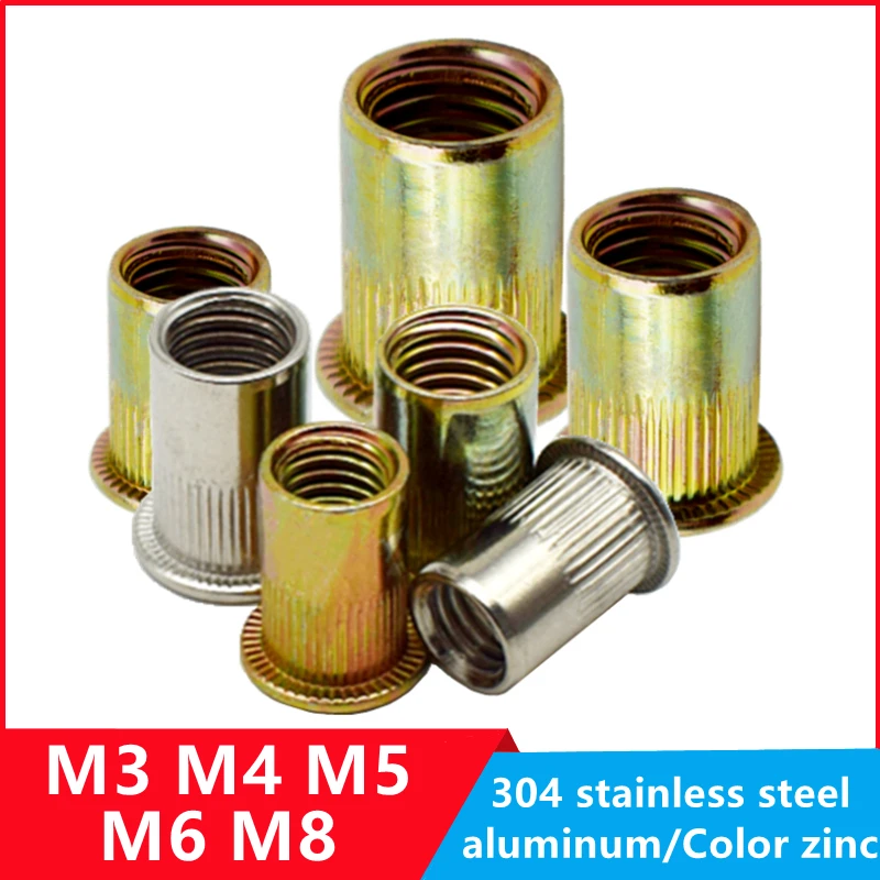 Flat Head Rivet Nut 304 Stainless Steel M3 M4 M5 M6 M8 M10 M12 M14