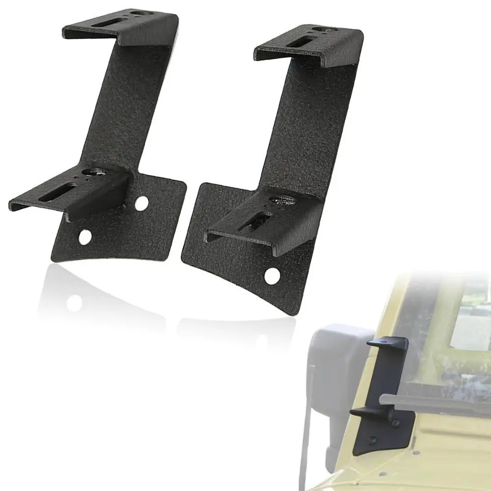 

Dual A-Pillar Light Brackets Dual Lower Windshield LED Work Light Mounts Kit For Jeep 2007-2017