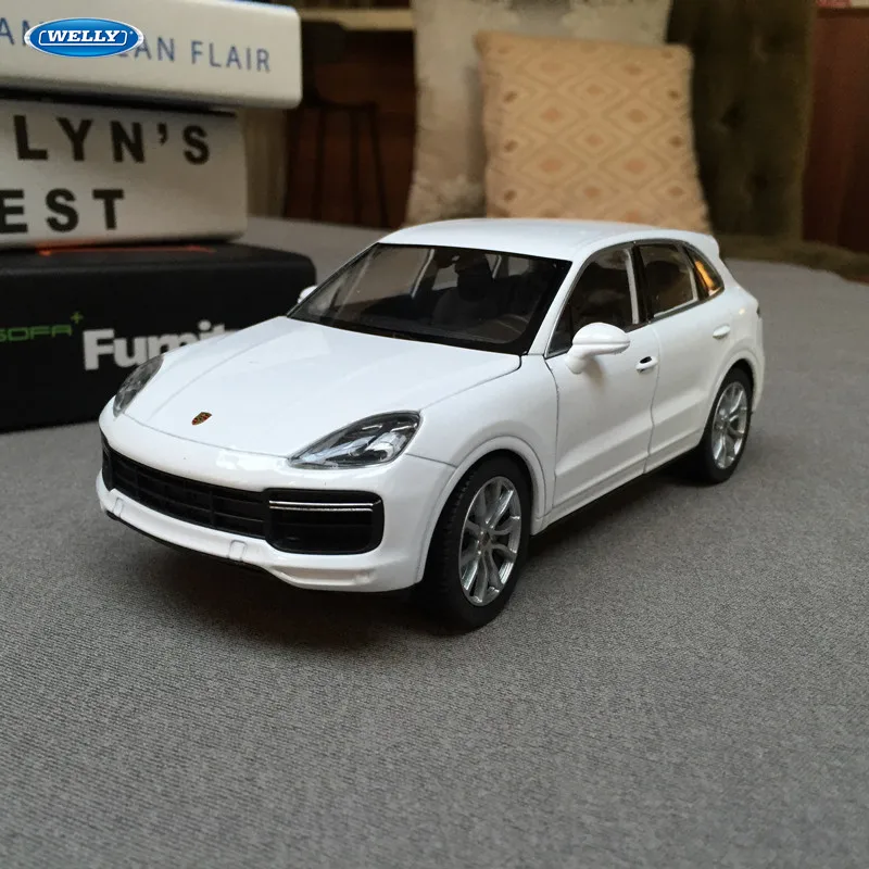 Welly 1:24 Porsche Cayenne автомобильный брелок для автомобильных ключей имитационная