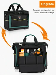 Pochette de travail, sac de rangement d'outils, sac d'électricien Portable, réparation multifonction Installation toile grand sac à outils épais 