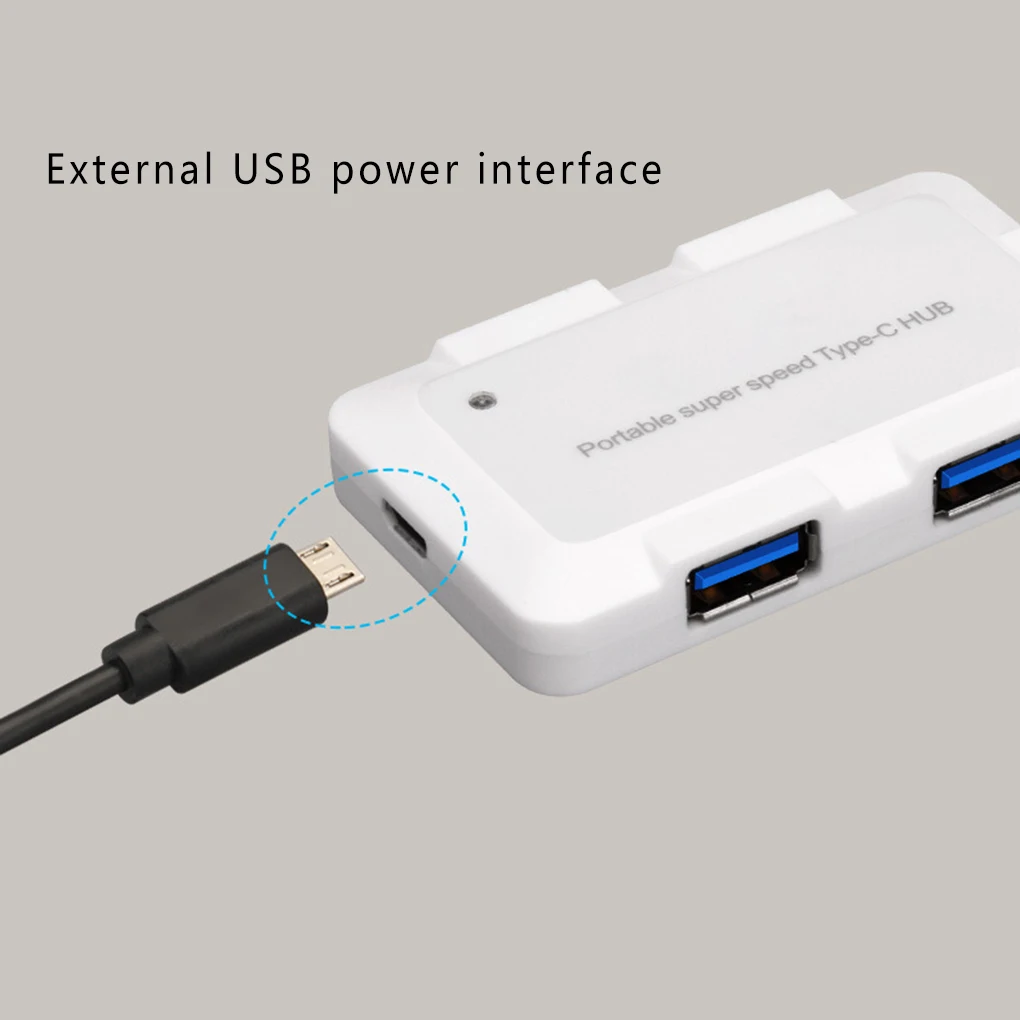 Тип c 4 порта USB концентратор USB 3,0 внешний сплиттер Замена для Macbook Pro телефон планшетный ПК ноутбук Настольный