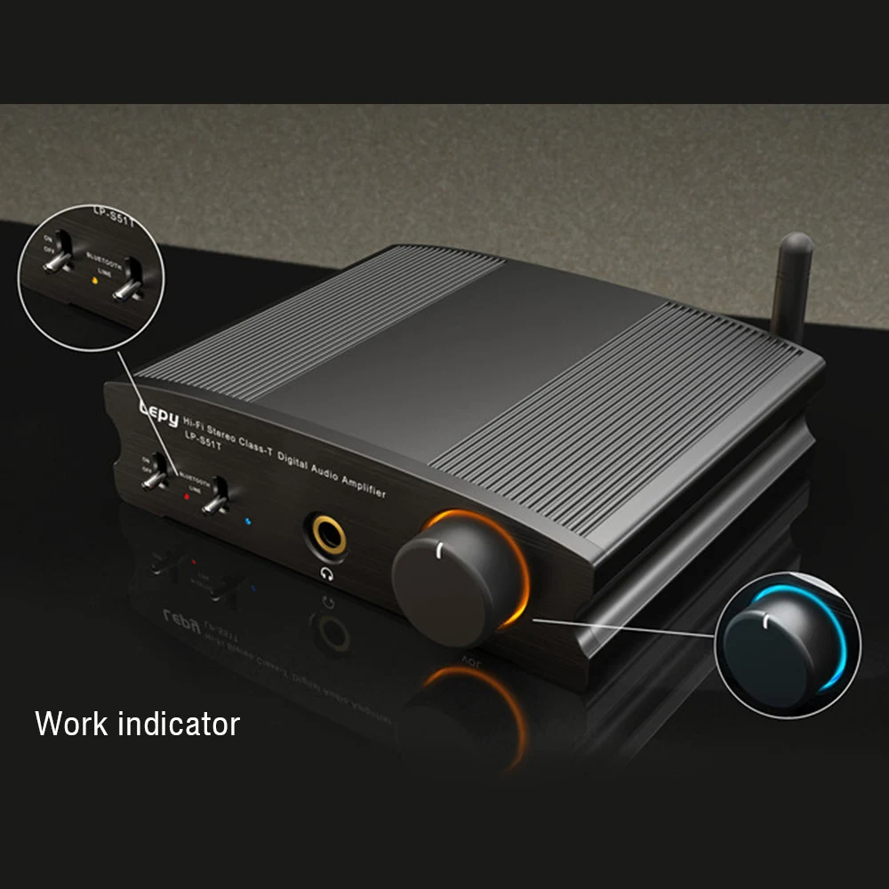 Lepy LP-S51T цифровой стерео аудио усилитель мощности Hi-Fi стерео класс-T цифровой аудио усилитель BT4.2 домашний стерео аудио усилитель 50 Вт* 2