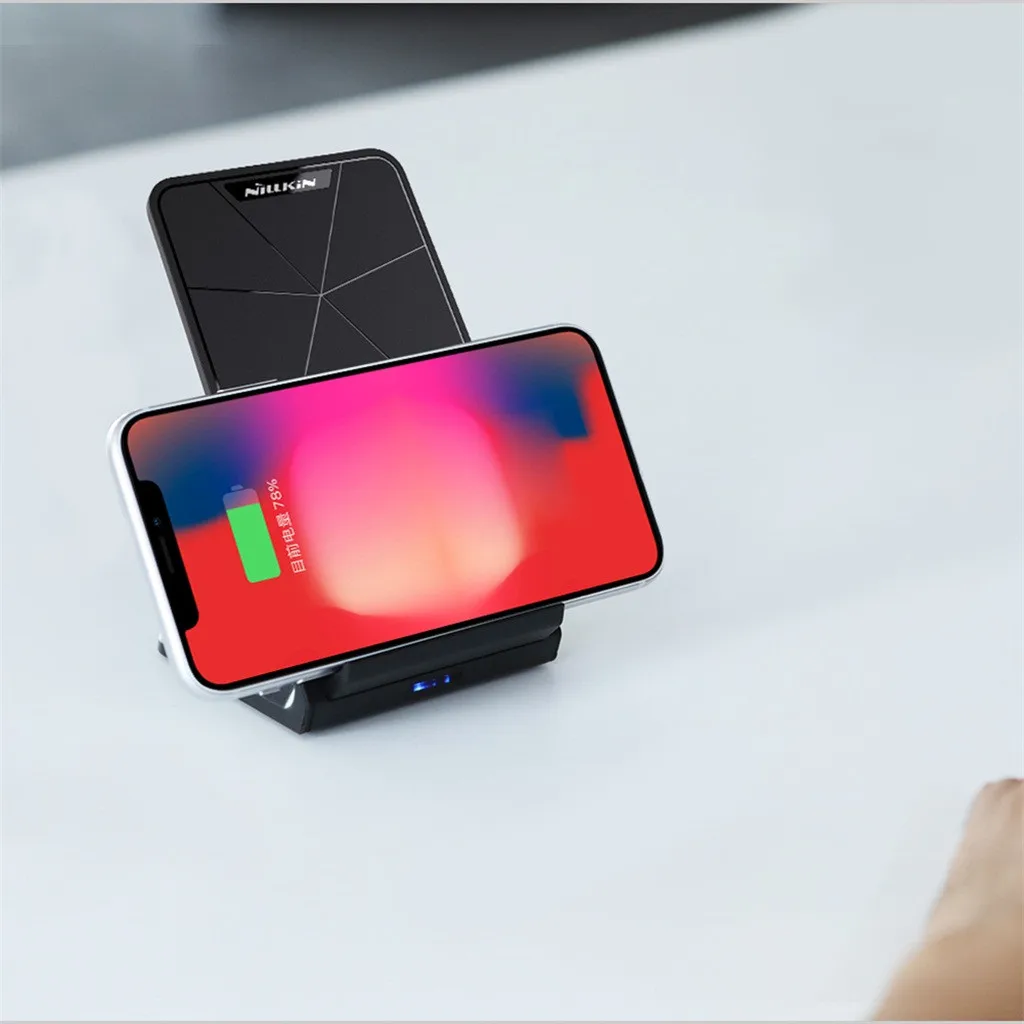 Быстрая Qi сертифицированная Беспроводная зарядная подставка совместима с iPhone мобильный телефон Быстрая зарядка для Samsug s8 s9 huawei